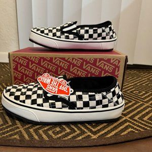 NEW Vans Slip-er 2 Checkerboard Black/White VN0A4UWOIB8 Size Men 7 Women 9